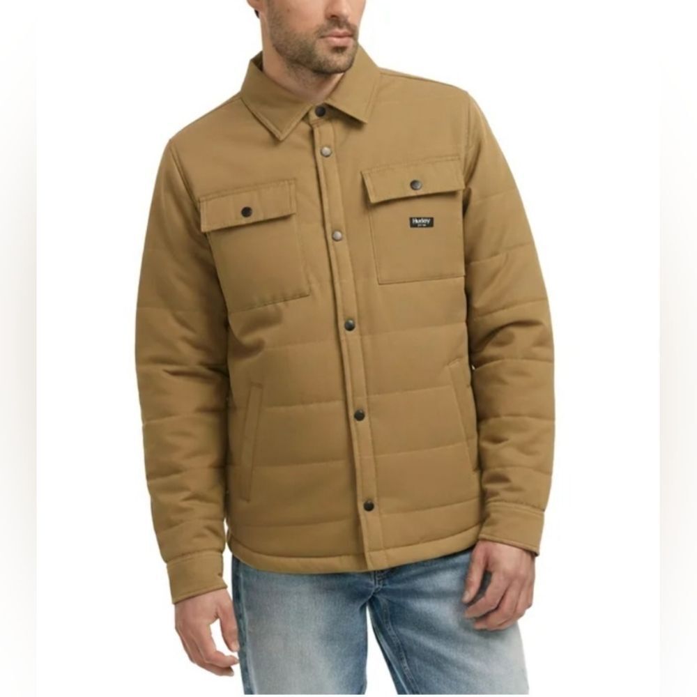 Hurley Men's Tan Button Down Jacket